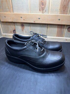 WORX by Red Wing 5113 Black Leather Slip Resistant Oxfords Womens 10M